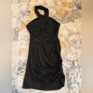 Elegant Black Halter Dress
